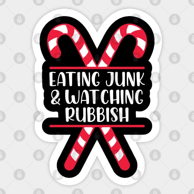 Eating Junk and Watching Rubbish Sticker by GiftTrend